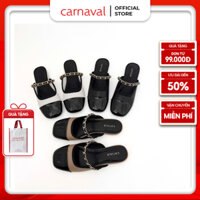 Dép Sục Nữ Carnaval Mũi Vuông Quai Gắn Xích Siêu Sang Trọng, Dễ Đi - VS79
