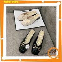 Dép Sục Nữ Da Mềm Đính Chữ G-D Cá Tính NABEE 64