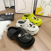 Dép Sục Nữ độn đế 7cm tặng sticker GẤU TIM - TĂNG 1 SIZE (279)