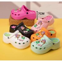Dép sục nữ nâng chiều cao 7cm , gắn kèm 8 sticker  siêu xinh