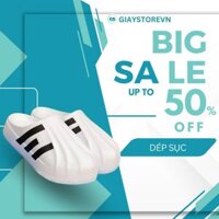 Dép Sục Thể Thao Adidas_Adifom, Dép Sục Đạp Gót_Adidas 3 sọc Nam Nữ Đen Trắng Full Box Bản C.Cấp
