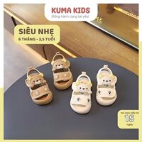 Dép tập đi cho bé gái bé trai mùa hè Kuma Kids, sandal cho bé sơ sinh 6 tháng đến 3,5 tuổi nhẹ KTD01