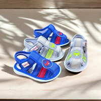 Dép Tập Đi Oto Dạ Quang Có Kèn Size 19-24 Chất Vải Kaki, Đế Cao Su Chống Trượt, Đường May chắc Chắn, Mũi Hở Thoáng Khí.