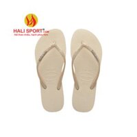 Dép tông Havaianas Slim Glitter màu be Cực Êm Siêu Bền