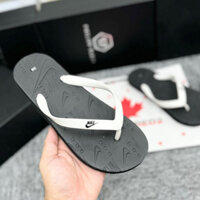 Dép Tông Nike Họa Tiết Quai in Chữ Logo Đen Sắc Nét Cho Nam Nữ Size 38 - 42