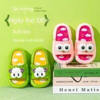 Dép Trẻ Em Bé Gái Mùa Hè Trong Nhà Nhà Có Phòng Tắm Chống Trơn Trượt Giữa Và Lớn Trẻ Em Bé Hoạt Hình Dễ Thương Dép Lau Nhà Bé Trai