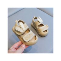 Dép trẻ em đế mềm dễ thương mùa hè giày trẻ sơ sinh trẻ nhỏ mũi kín chống trượt cho bé trai và bé gái có khóa dán chống đá