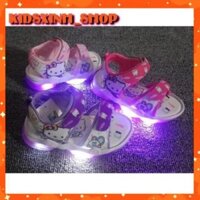 Dép Trẻ Em ♥ FREESHIP ♥ Dép Sandal Mèo HELLO KITTY 3D Cao Cấp CÓ ĐÈN LED  KX005