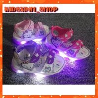 Dép Trẻ Em ♥ FREESHIP ♥ Dép Sandal Mèo HELLO KITTY 3D Cao Cấp CÓ ĐÈN LED  KX005