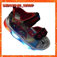 Dép Trẻ Em♥ FREESHIP ♥ Dép Sandal SIÊU NHÂN NHỆN 3D Cho BéTrai Có ĐÈN LED Từ 2-7 Tuổi,( kèm video)