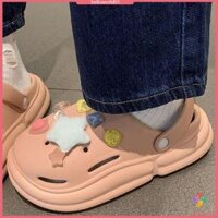 Dép trung niên nữ giày hang động nữ sao mùa hè đáng yêu mặc bên ngoài