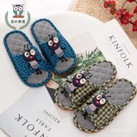 Dép vải cotton mới cho trẻ em, im lặng, không trượt, cho bé trai và bé gái, giày mềm cho mùa xuân thu, bốn mùa, mẫu giáo
