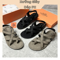 Dép xăng đan nam DSQ - dép sandal quai hậu da bò dsquared2 đế trấu chống trơn đi học đi làm văn phòng size 38-43