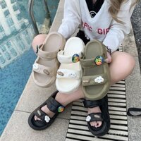 Dép Xăng đan nữ Dép lê dễ phối chống trượt đế dày có gót đi du lịch ngoài trời cảm giác cứt