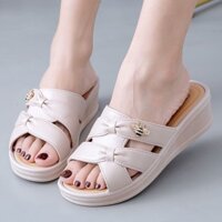 Dép xăng đan nữ, giày dép sandal cao gót 2024 kiểu mới cho mẹ 40-50 tuổi