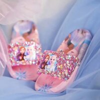 Dép xỏ ngón cho bé gái, giày thời trang mùa hè công chúa Elsa, giày pha lê