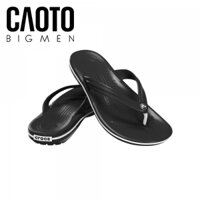 Dép Xỏ Ngón Crocs Crocsband Màu Đen Viền Trắng Big Size Nam 45 46 47 48