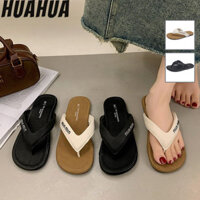 Dép xỏ ngón đế cao su bền bỉ dành cho nữ | Pu Upper sành điệu để đi biển và mặc thường ngày