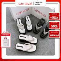 Dép xỏ ngón đế xuồng nữ Carnaval đính đá quai kẹp cao cấp, siêu xinh, siêu cao - VS34