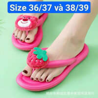 dép xỏ ngón gấu dâu