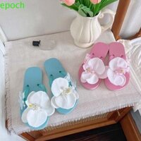 Dép xỏ ngón hoa EPOCH, Dép phong lan bướm đi biển kỳ nghỉ, Dép hoa lan bướm phẳng chống trượt thời trang cho bé gái