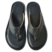 Dép Xỏ Ngón Nam Da Bò Thật BIGGBEN DK94 - Đen - 44