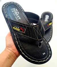 DÉP XỎ NGÓN NAM DA HỘT CAO CẤP - THỜI TRANG 2022 - 39 - Đen