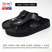 Dép xỏ ngón nam, nữ siêu nhẹ DUWA - Hàng chính hãng - TK208 - Đen - 43