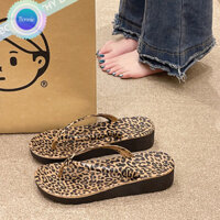 Dép xỏ ngón nêm thời trang nữ Dép xỏ ngón gót cao chống trượt mùa hè