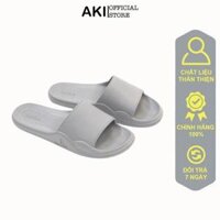 Dép Xốp Quai Ngang Cao Cấp Mira Trơn Xám Thể Thao Nam Nữ Dẻo Nhẹ Thời Trang - Size 42