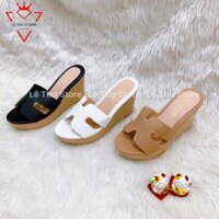 Dép xuồng 6, 9 phân quai chữ H da nhám đế nhẹ êm LT (DXC002)