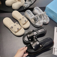 Dép Xuồng Nữ Quai Ngang Đính Chữ Đá Đế 6P Siêu êm - Thương hiệu uy tín - DéP, Shoes