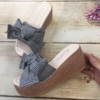 Dép xuồng quai nơ nữ thời trang