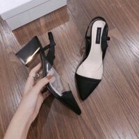 Dép zara quai trong phối lụa