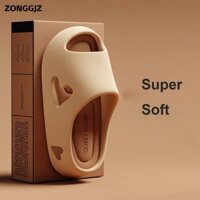 Dép ZONGGJZ, Dép Chống Trơn Trượt Thời Trang, Trượt Đi Biển Dày Màu Trơn Mùa Hè 2024