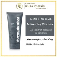 Dermalogica Chính Hãng Sữa rửa mặt dạng bùn khoáng sạch sâu cho da mụn, hỗn hợp thiên dầu - Active Clay Cleanser - 15ml