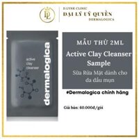 Dermalogica Chính Hãng Sữa rửa mặt dạng bùn khoáng sạch sâu cho da mụn, hỗn hợp thiên dầu - Active Clay Cleanser - Mẫu thử 2ml