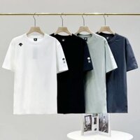 Descente Cùng Phong Cách Cotton Nguyên Chất Thường Ngày Mùa Hè Áo Thun Tay Ngắn Thể Thao Nam Nữ Cổ Tròn
