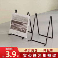 Desktop photo frame stand painting flat bracket creative standing display medal certificate table base