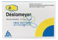 Deslomeyer (Desloratadine 2,5mg/5ml) – Thuốc chống dị ứng hiệu quả cho trẻ em và người lớn (Hộp 20 ống x 5ml)
