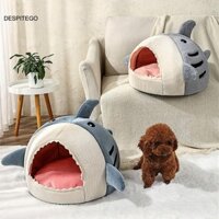Despitego Chó Kennel Hình Cá Mập Mùa Đông Có Thể Giặt Thoải Mái 2022 Hang Mèo Mềm