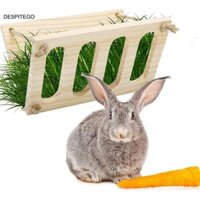 Despitego Hay Feeder Bunny Manger Thỏ Gỗ Hamster Chinchilla Giá Đỡ Cỏ
