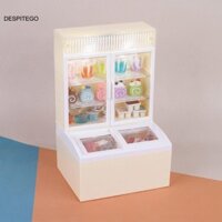 Despitego Siêu Thị Tủ Đông Thu Nhỏ Nội Thất Mô Phỏng Nhà Bếp Mini Đồ Chơi Nhà Búp Bê Phụ Kiện