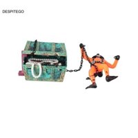 Despitego Trang trí bằng khí nén Diver Frogman Hộp kho báu sáng tạo Trang trí bể cá