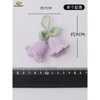 Dệt Tay Lily Of The Valley Hoa Mặt Dây Chuyền Ins Sợi Móc Hoàn Thành Móc Khóa Chuông Siêu Dễ Thương Hoa Dây Trang Trí