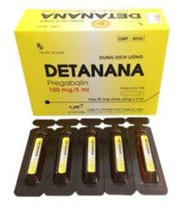 Detanana 100mg/5ml (Pregabalin) An Thiên điều trị động kinh cục bộ, rối loạn lo âu lan toả (20 ống x 5ml)