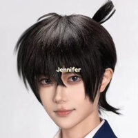 Detektiv Conan Edogawa Conan Cosplay Wig 30cm Black Short Anime Bangs Versatile Wolf Tail Handsome Heat Resistant Synthetic Hair