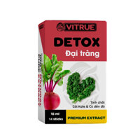 Detox Đại Tràng Nhuận Tràng, Ngừa Ung Thư Đại Tràng, Giảm Táo Bón, Ngừa Trĩ - Vitrue (Hộp 14 gói x 15ml)