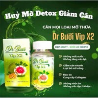 Detox Giảm Cân Dr Bưởi Vip X2 xổ mỡ siết eo thanh lọc đào thải mỡ bụng (1 hộp 60viên)