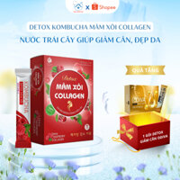 Detox Kombucha Mâm Xôi Collagen Nước Trái Cây Giảm Cân Giúp Đẹp Da Giữ Dáng - Hộp 20 gói x 3,5g - Nhà thuốc 365+
